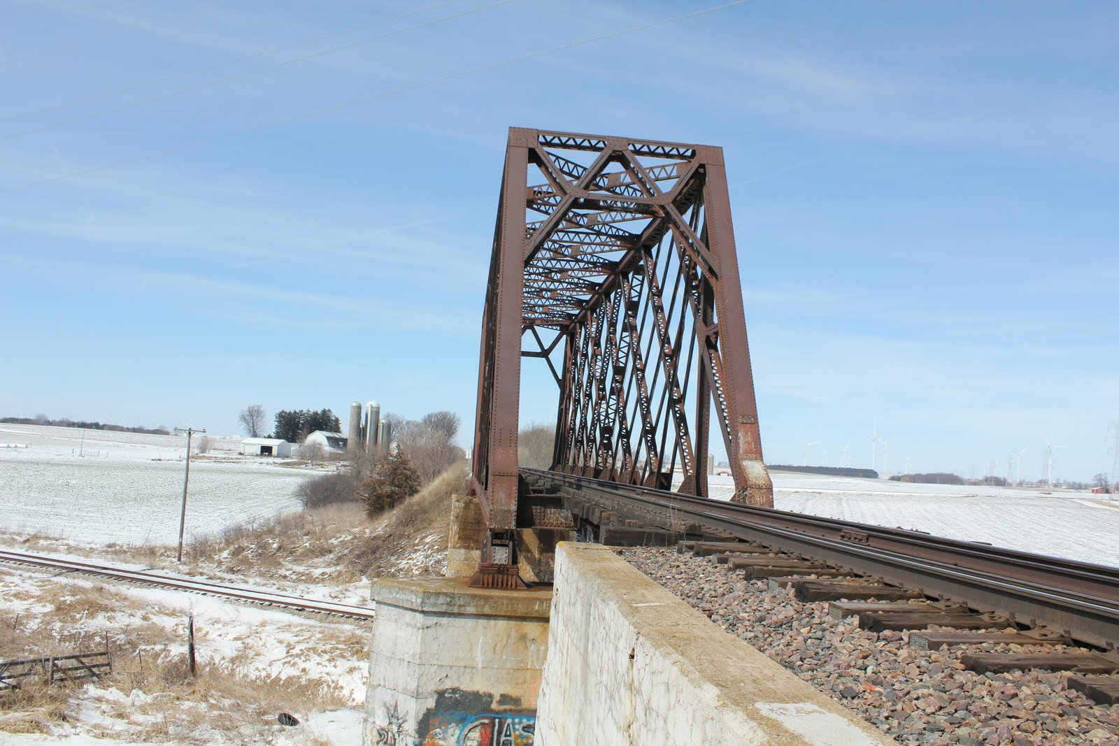 Looking west